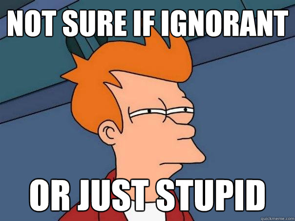 Not sure if ignorant or just stupid - Not sure if ignorant or just stupid  Futurama Fry