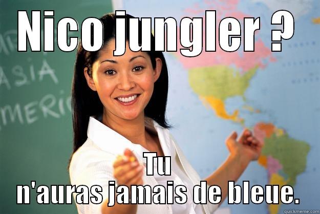 NICO JUNGLER ? TU N'AURAS JAMAIS DE BLEUE. Unhelpful High School Teacher