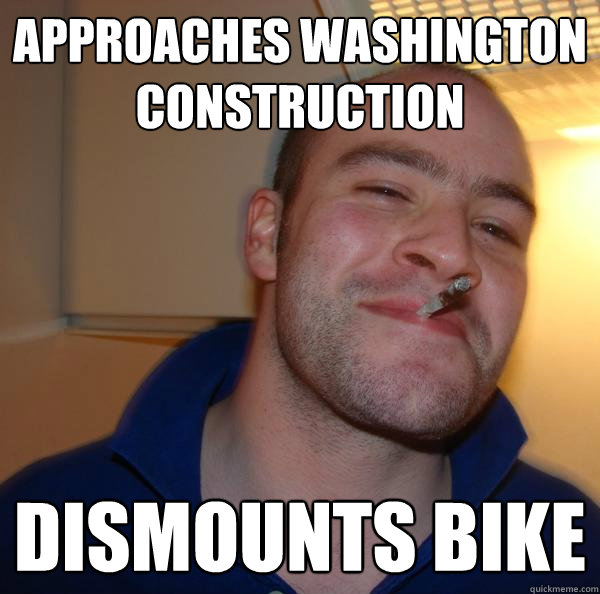 Approaches washington construction dismounts bike - Approaches washington construction dismounts bike  Misc