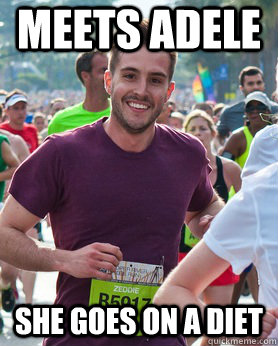 Meets adele she goes on a diet  Ridiculously photogenic guy