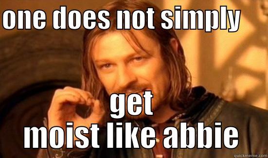 ONE DOES NOT SIMPLY      GET MOIST LIKE ABBIE Boromir