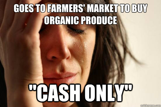 Goes to farmers' market to buy organic produce 