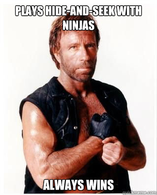 Plays Hide-and-seek with Ninjas Always Wins  Chuck Norris