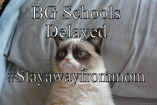 BG SCHOOLS DELAYED #STAYAWAYFROMMOM  Grumpy Cat