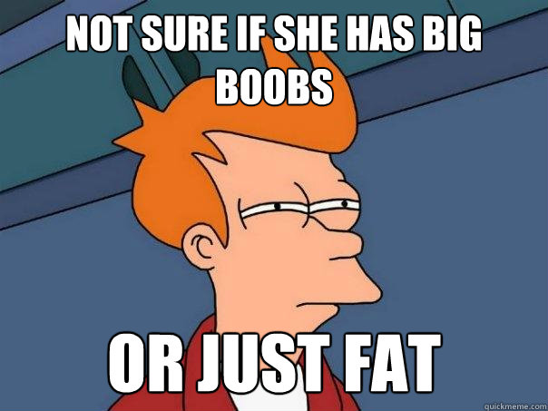 not sure if she has big boobs or just fat  Futurama Fry