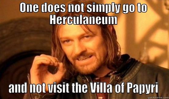 ONE DOES NOT SIMPLY GO TO HERCULANEUM AND NOT VISIT THE VILLA OF PAPYRI Boromir