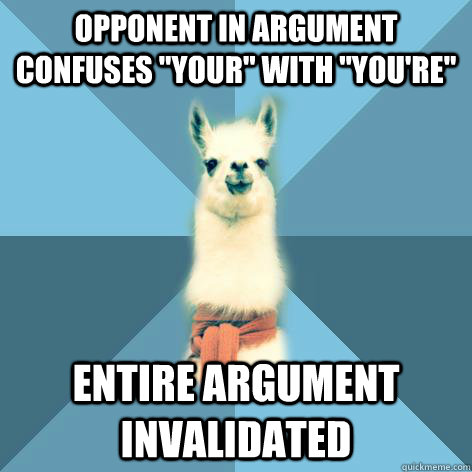 OPPONENT IN ARGUMENT CONFUSES 