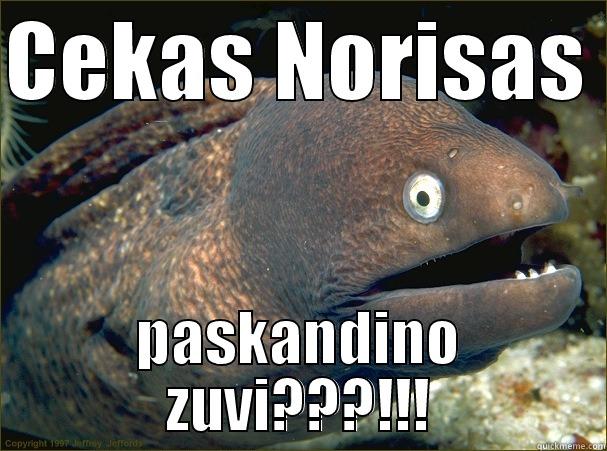 CEKAS NORISAS  PASKANDINO ZUVI???!!! Bad Joke Eel