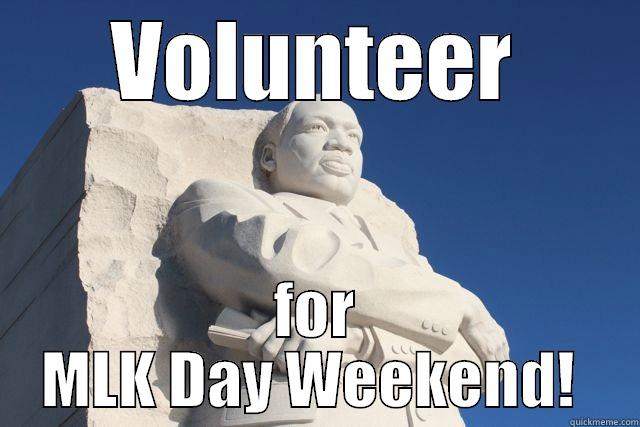 3rd Annual MLK Celebration 2014 - VOLUNTEER FOR MLK DAY WEEKEND!  Misc