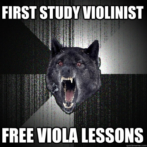 FIRST STUDY VIOLINIST FREE VIOLA LESSONS  Insanity Wolf