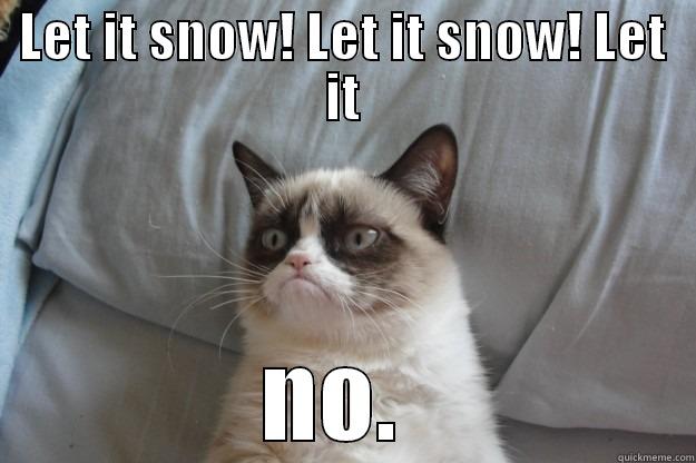 Let it no.  - LET IT SNOW! LET IT SNOW! LET IT NO.  Grumpy Cat