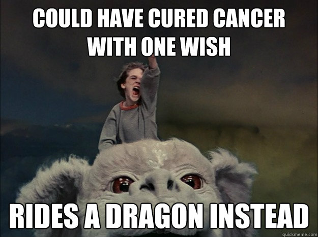 Could have cured cancer with one wish rides a dragon instead - Could have cured cancer with one wish rides a dragon instead  Misc