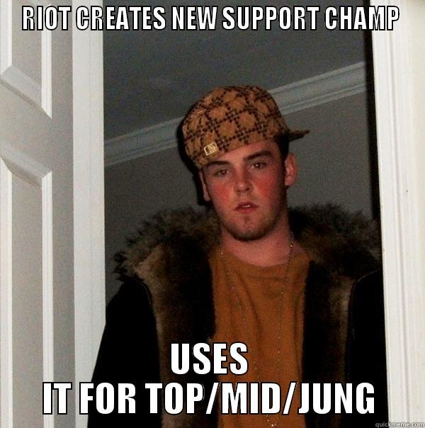 RIOT CREATES NEW SUPPORT CHAMP USES IT FOR TOP/MID/JUNG Scumbag Steve