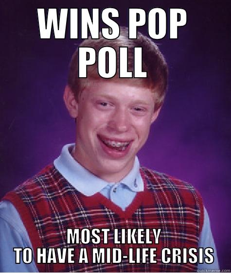 WINS POP POLL MOST LIKELY TO HAVE A MID-LIFE CRISIS Bad Luck Brian