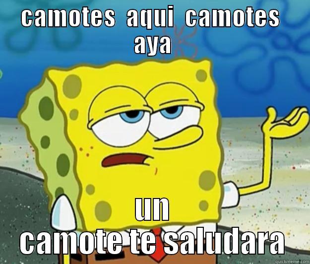 camotes  aqui  camotes  aya - CAMOTES  AQUI  CAMOTES  AYA UN CAMOTE TE SALUDARA Tough Spongebob