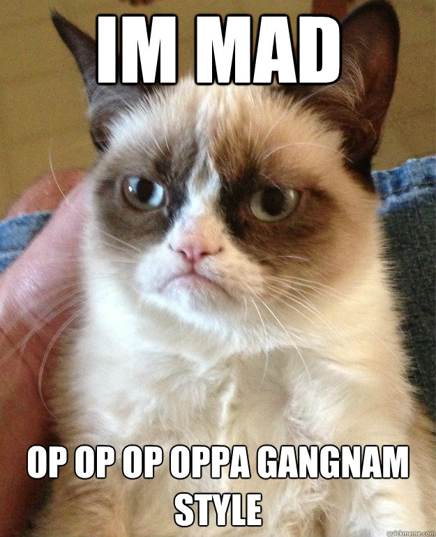 Im Mad Op Op Op Oppa Gangnam Style  Grumpy Cat