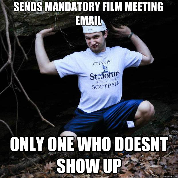 Sends Mandatory film meeting email  only one who doesnt show up - Sends Mandatory film meeting email  only one who doesnt show up  Pradoosin