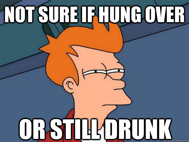 Not sure if hung over or still drunk - Not sure if hung over or still drunk  Futurama Fry