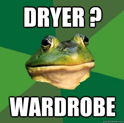 Dryer ? Wardrobe  Foul Bachelor Frog