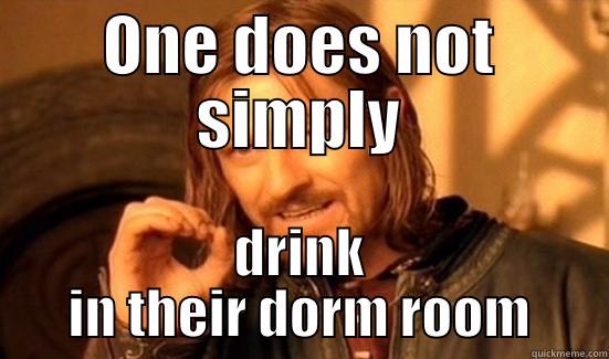 ONE DOES NOT SIMPLY DRINK IN THEIR DORM ROOM Boromir