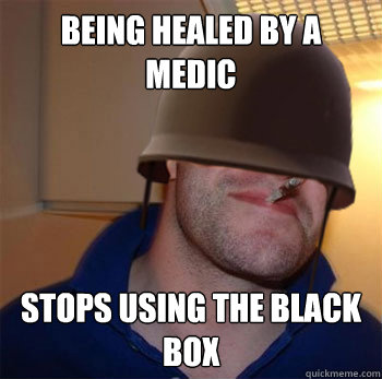 Being Healed by a Medic Stops using the black box  