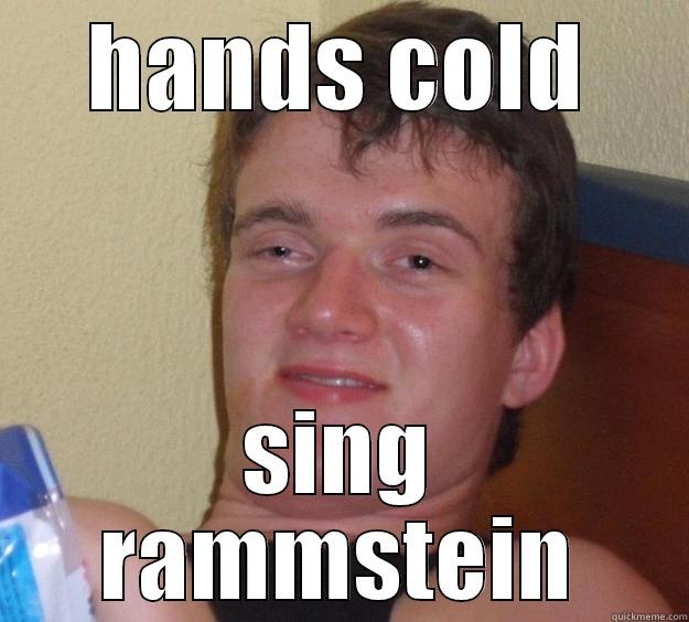 HANDS COLD SING RAMMSTEIN 10 Guy