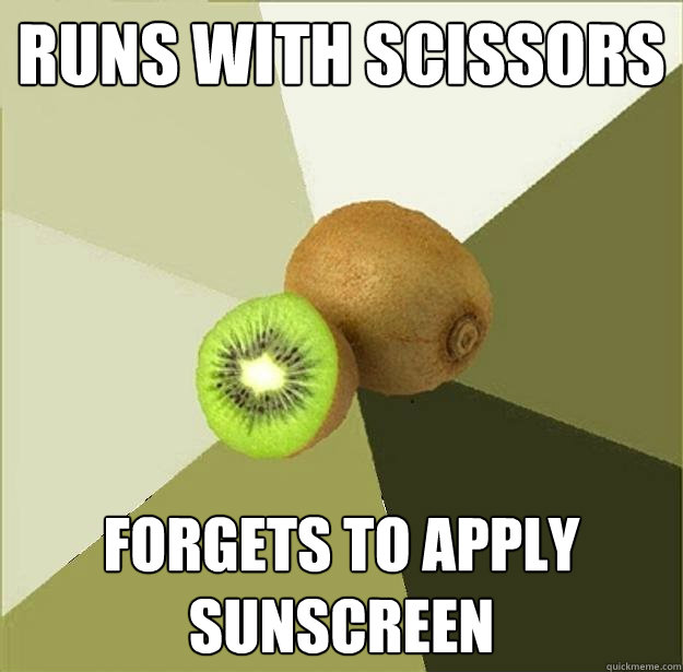 Runs with Scissors forgets to apply sunscreen  