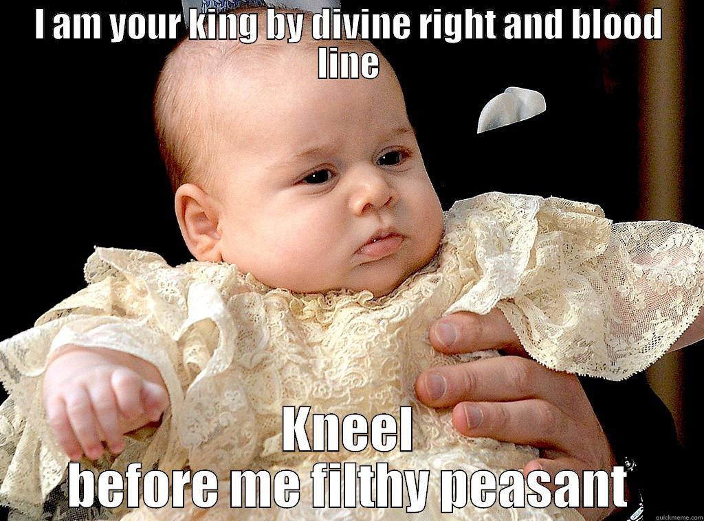 I AM YOUR KING BY DIVINE RIGHT AND BLOOD LINE KNEEL BEFORE ME FILTHY PEASANT Misc