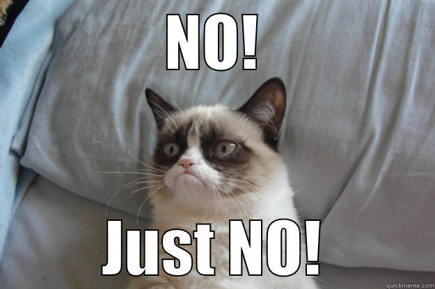 Just NO! - NO! JUST NO! Grumpy Cat