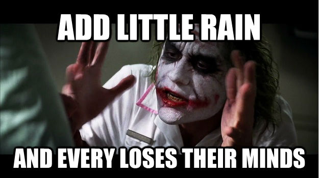 ADD LITTLE RAIN AND EVERY LOSES THEIR MINDS  Joker Mind Loss