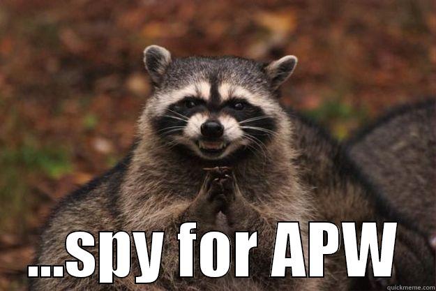 twg yo -  ...SPY FOR APW Evil Plotting Raccoon