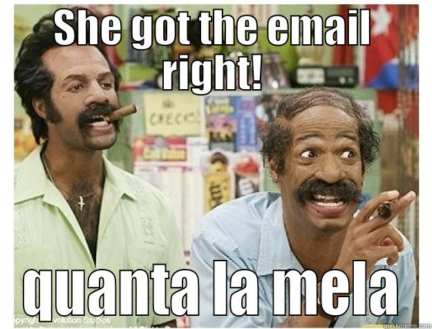 SHE GOT THE EMAIL RIGHT! QUANTA LA MELA Socially Awkward Penguin