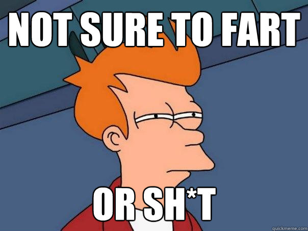 not sure to fart or sh*t - not sure to fart or sh*t  Futurama Fry