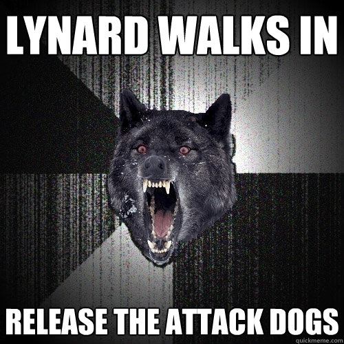 Lynard Walks In release the attack dogs  Insanity Wolf