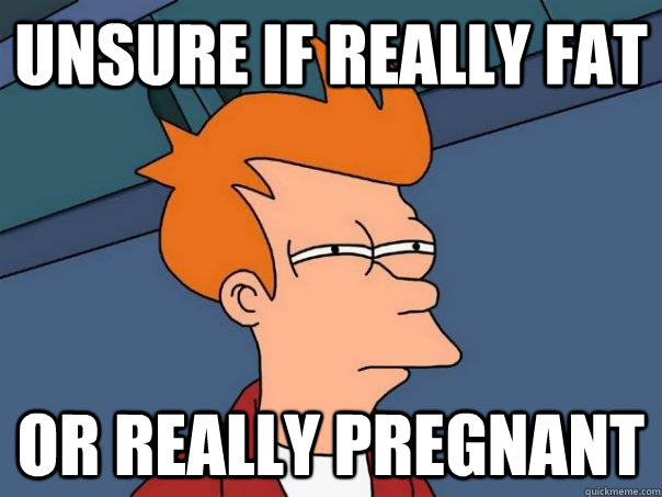 unsure if really fat or really pregnant  Futurama Fry