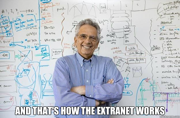  and that's how the extranet works -  and that's how the extranet works  Engineering Professor