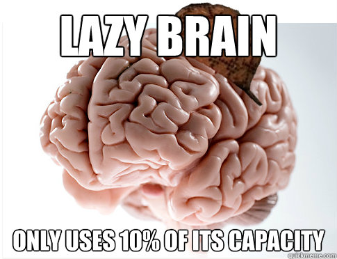 Lazy brain Only uses 10% of its capacity  