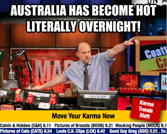 Australia has become hot literally overnight!  - Australia has become hot literally overnight!   Mad Karma with Jim Cramer