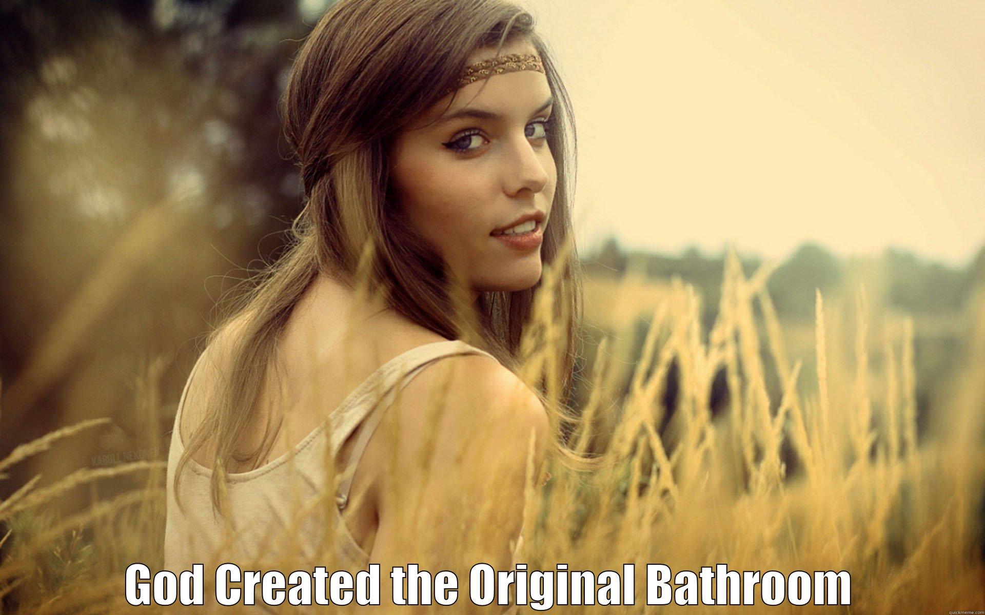  GOD CREATED THE ORIGINAL BATHROOM Misc