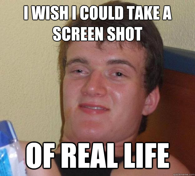 I wish I could take a screen shot of real life - I wish I could take a screen shot of real life  10 Guy