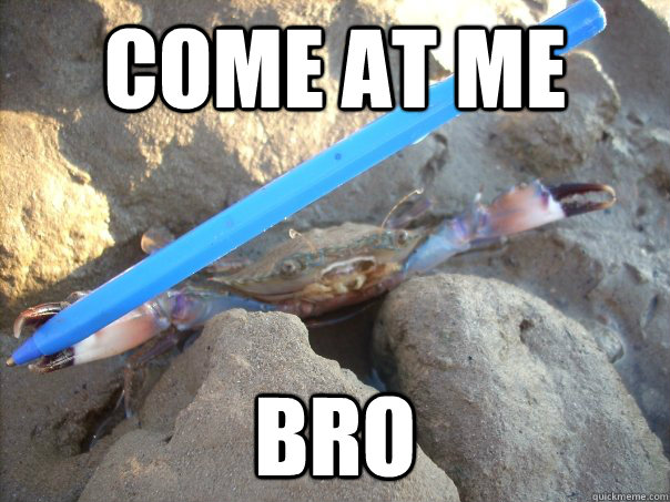 come at me bro - come at me bro  Crabby Crab