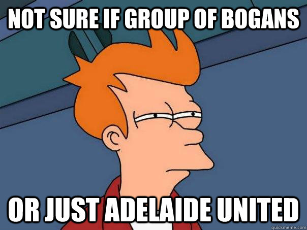 Not sure if group of bogans Or just adelaide united - Not sure if group of bogans Or just adelaide united  Futurama Fry
