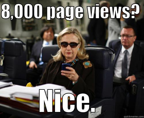 8,000 PAGE VIEWS?  NICE.  Misc