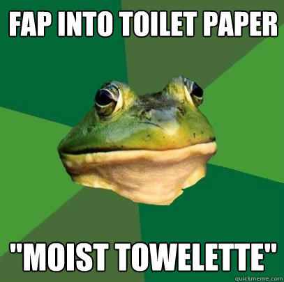 fap into toilet paper 