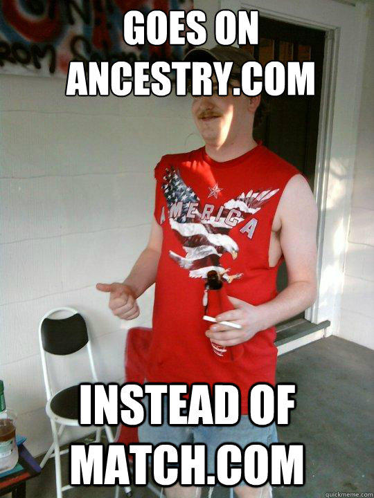 Goes on ancestry.com instead of match.com  