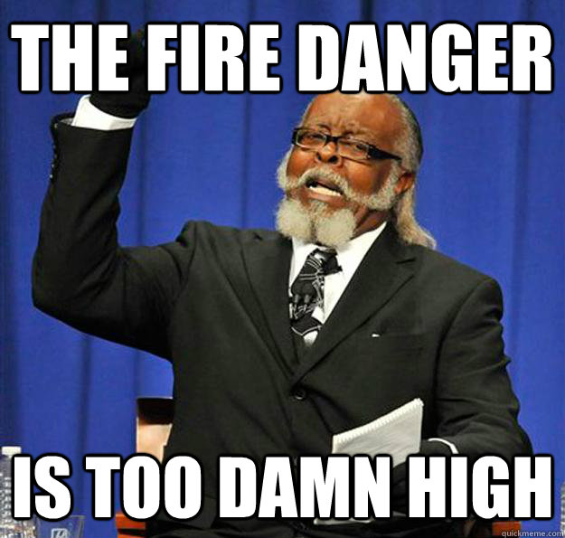 THe fire danger Is too damn high  Jimmy McMillan