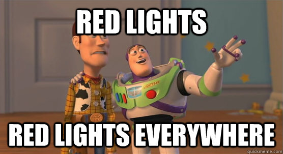 Red lights Red lights everywhere  Toy Story Everywhere