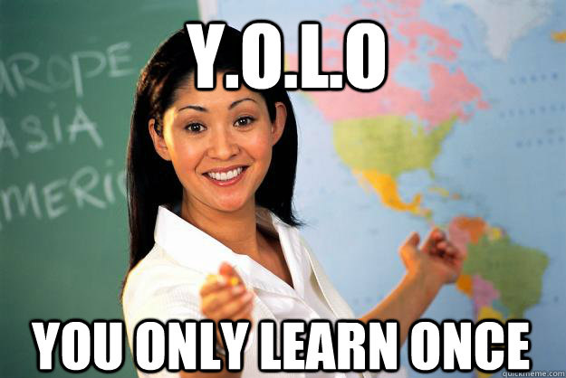 Y.O.L.O You Only Learn Once - Y.O.L.O You Only Learn Once  Unhelpful High School Teacher