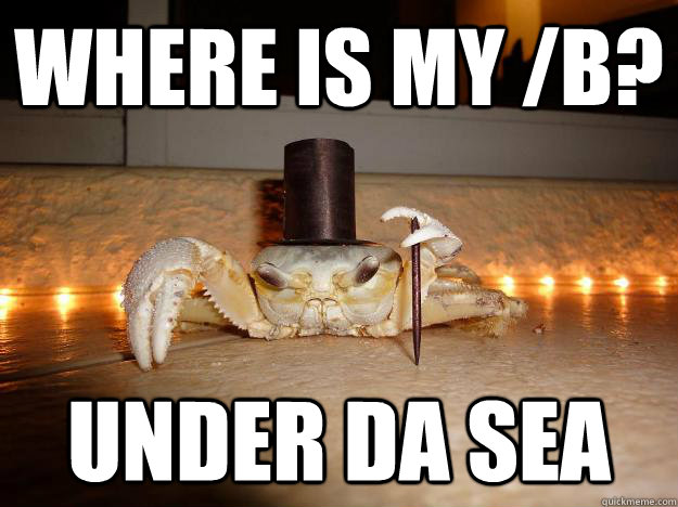 Where is my /b? Under da sea  Fancy Crab