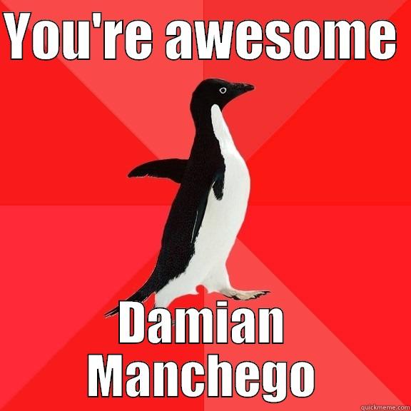 YOU'RE AWESOME  DAMIAN MANCHEGO Socially Awesome Penguin